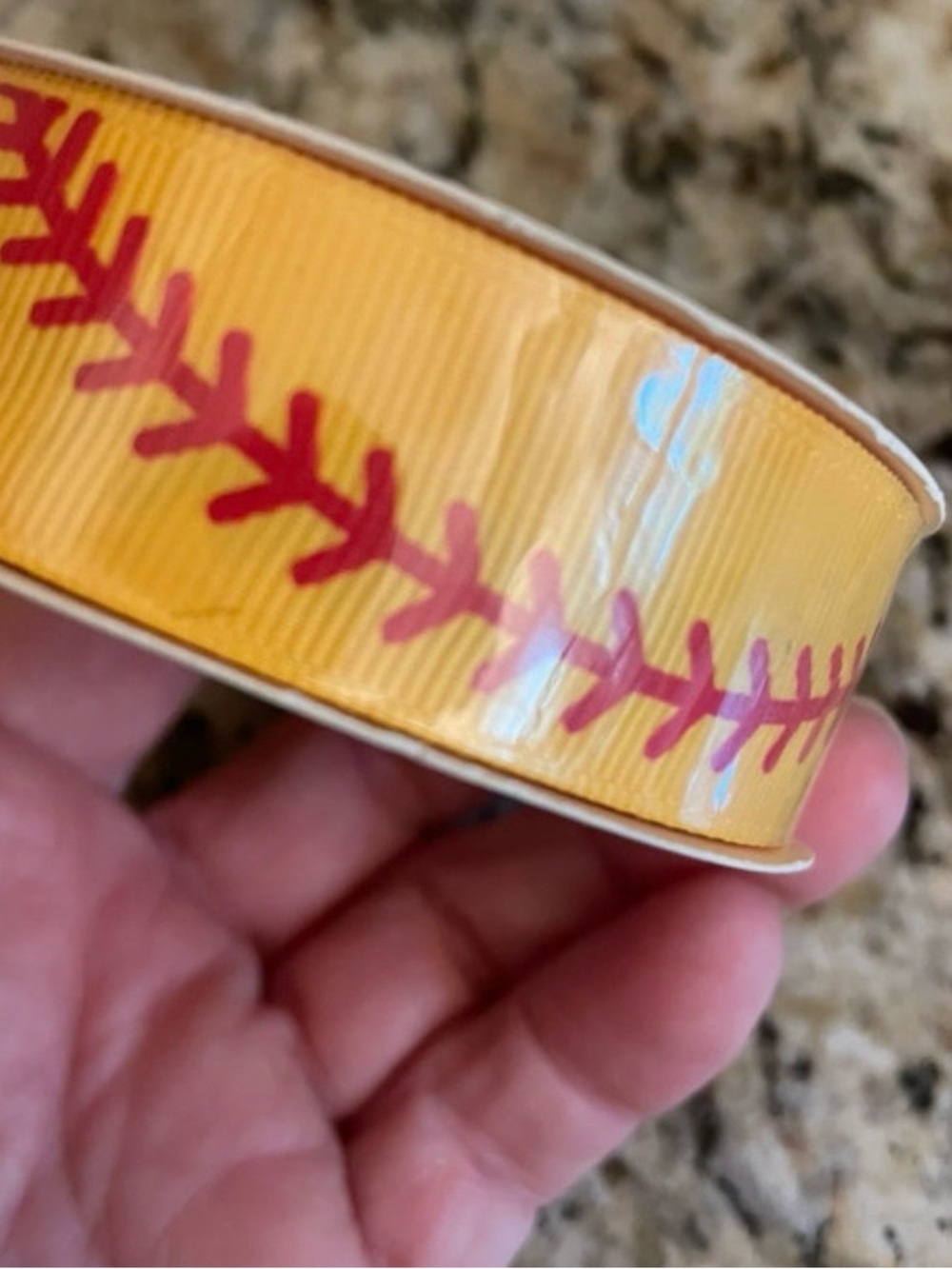 Yellow Sports Themed Ribbon - Picture 3 of 5